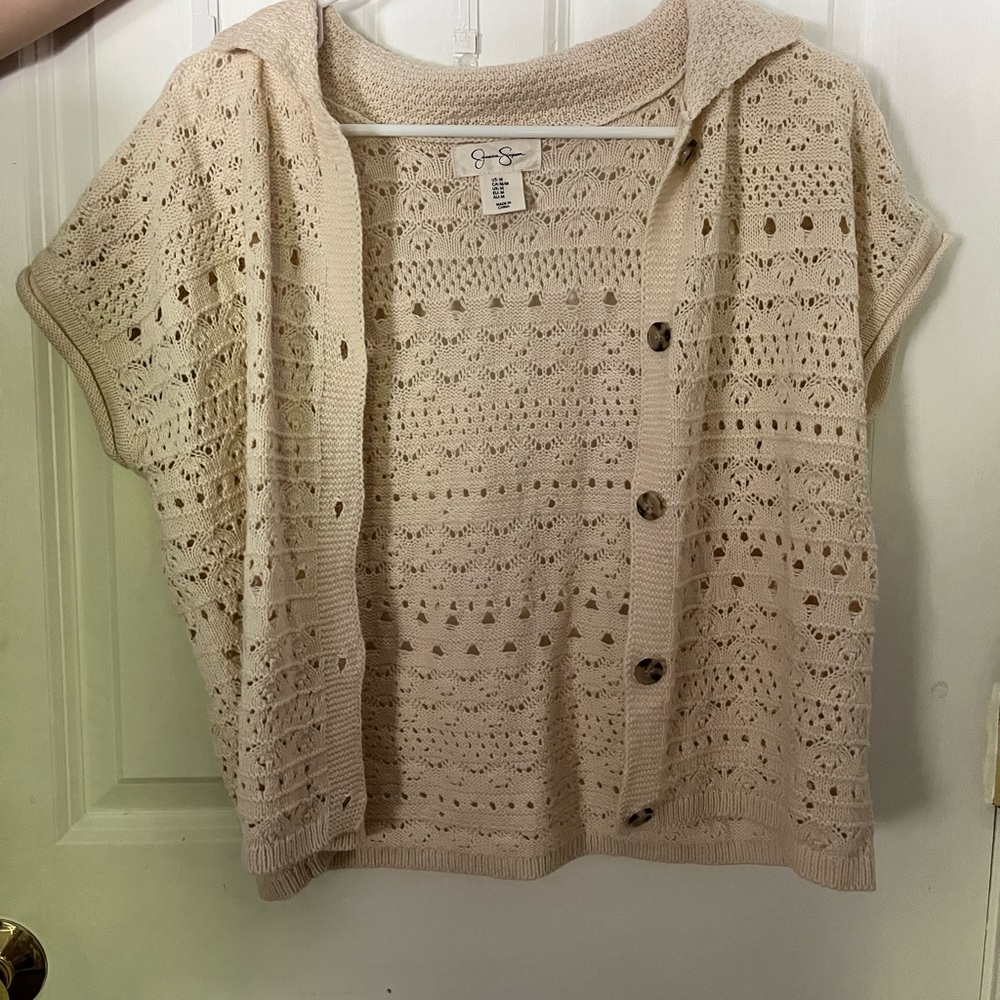 Jessica Simpson brand size M tan color button up top
